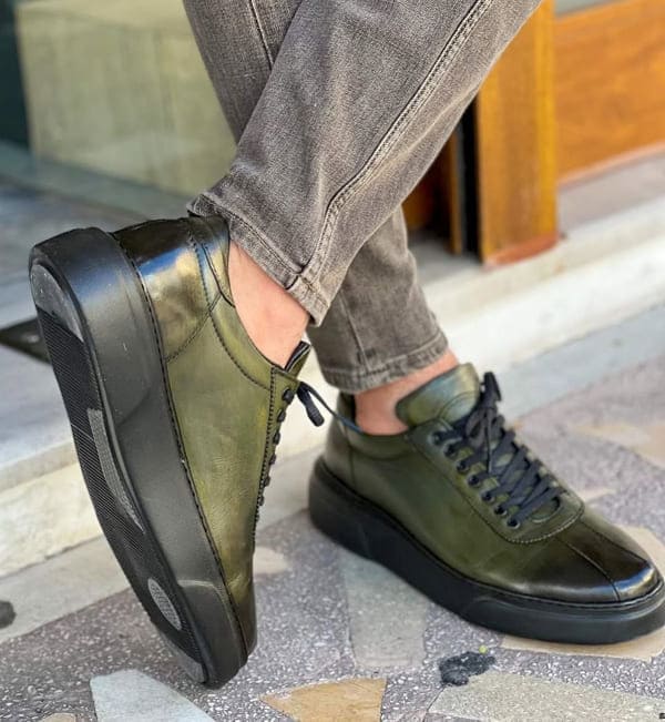 Sardinelli Lecce Green Mid Top Sneakers