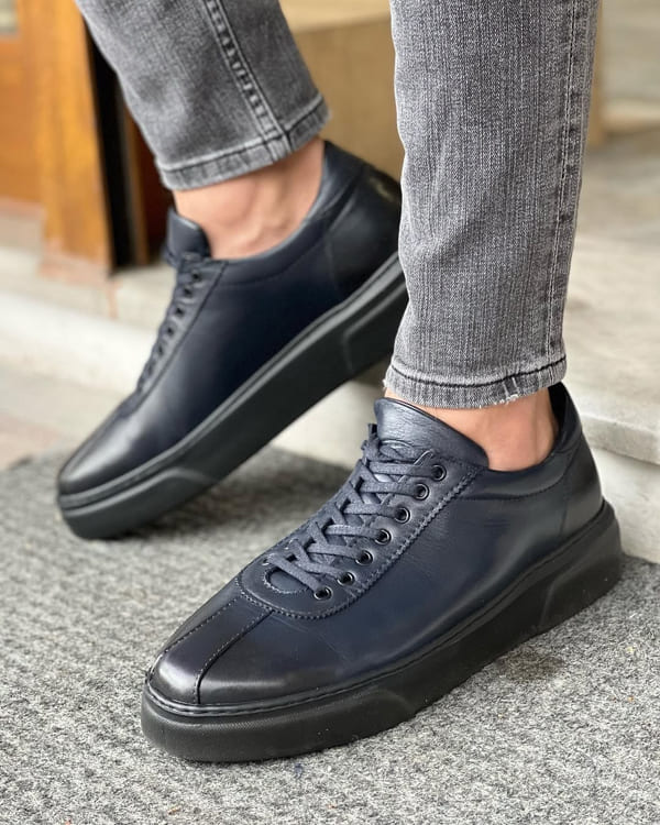 Sardinelli Lecce Navy Blue Mid Top Sneakers