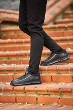 Sardinelli Men’s Black Leather & Suede Sneakers