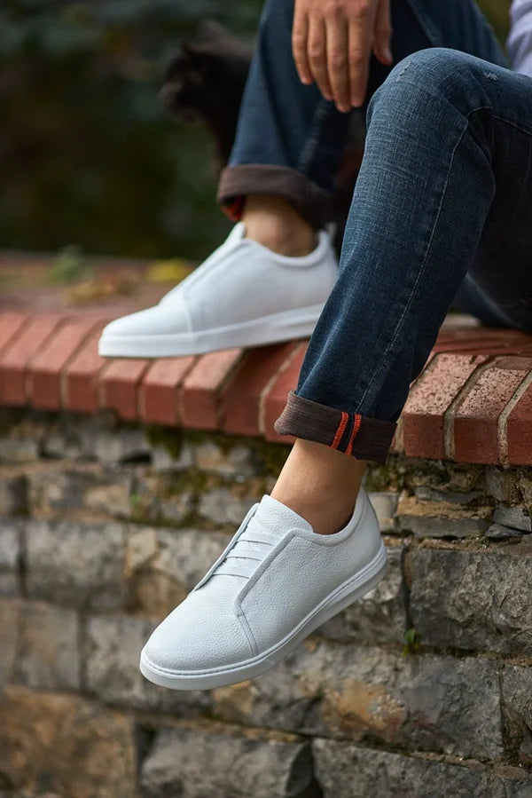 Sardinelli White Laceless Sneakers