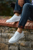 Sardinelli White Laceless Sneakers