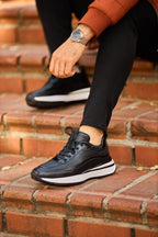 Sardinelli White Sole Black Sneakers