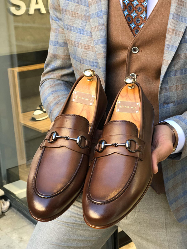Brown Penny Loafer by Sardinellistore.com with free worldwide express shipping