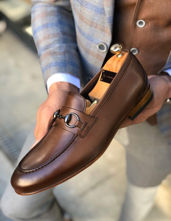 Brown Penny Loafer by Sardinellistore.com with free worldwide express shipping