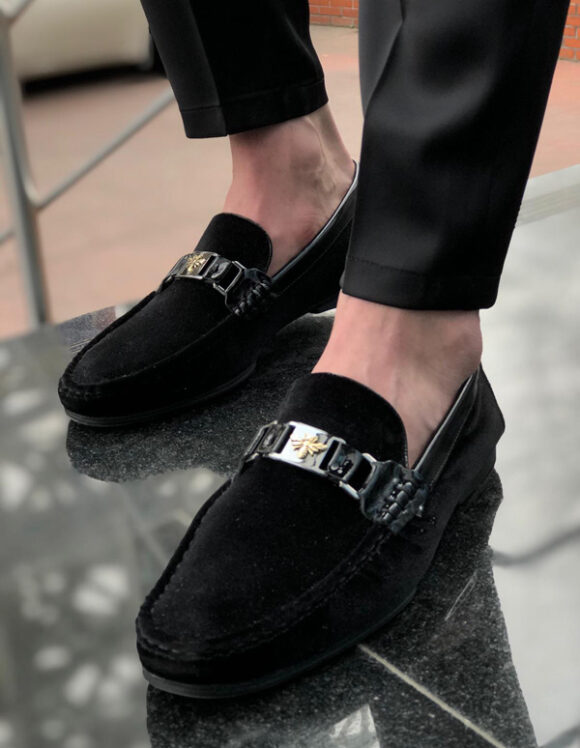Black Suede Driving Loafers by SardinelliStore.com with Free Worldwide Shipping