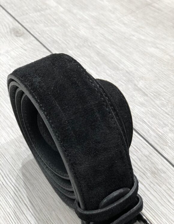 Sardinelli Naples Suede Leather Belt – Black