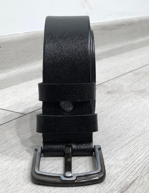 Sardinelli Turin Hard Leather Belt – Black