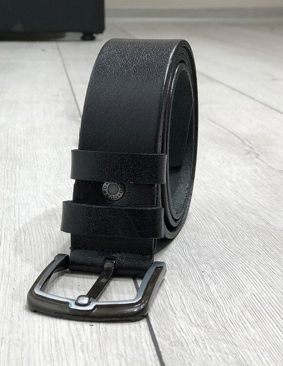 Sardinelli Turin Hard Leather Belt – Black