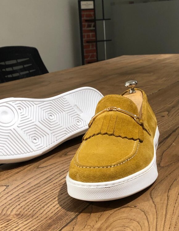 Yellow Kilt Espadrille Loafers by SardinelliStore.com with Free Worldwide Shipping