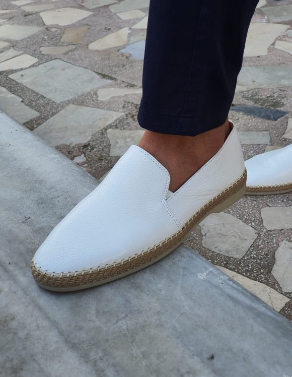Sardinelli Mantua White Slip-On Loafers