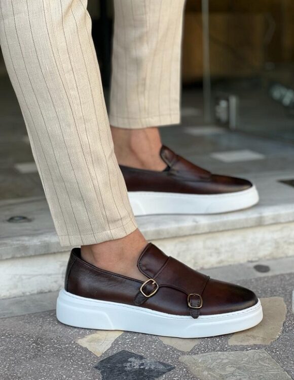 Sardinelli Cadiz Brown Double Monk Strap Casual Shoes