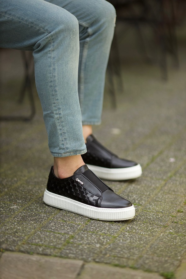 Karl Lagerfeld Laceless Sneakers in Black for Men | Lyst