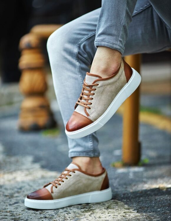 Sardinelli Lecce Brown Mid Top Cap Toe Sneakers